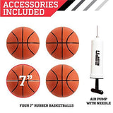 ESPN EZ Fold Indoor Basketball Game for 2 Players with LED Scoring and Arcade Sounds (6-Piece Set)