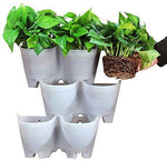 Worth Watering Indoor Outdoor Vertical Wall Hangers with Pots Included Wall Plant Hangers Each Wall Mounted Hanging Pot has 3 Pockets 36 Total Pockets