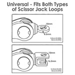 T1A Scissor Jack Adapter for 1/2 Inch Impact Wrench or 13/16 Inch Lug Wrench Adaptor, Used for Automotive Jack, RV or Trailer Leveling Jacks by T1A TruBuilt 1 Automotive