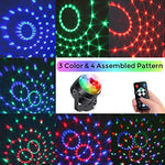 [2-Pack] Sound Activated Party Lights with Remote Control Dj Lighting, RGB Disco Ball Light, Strobe Lamp 7 Modes Stage Par Light