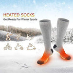 XBUTY Heated Socks for Women Men, Rechargeable Electric Socks Battery Heated Socks, Cold Weather Thermal Socks Sports Outdoor Camping Hiking Warm Winter Socks
