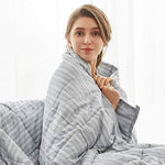 Weighted Idea Premium Weighted Blanket | 20 lbs | 60''x80'' | Cotton | Grey | for Adult Women and Men