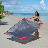 Pocket Blanket -Compact Picnic Blanket (60"x 56") - Sand Proof Beach Blanket / 100% Waterproof Ground Cover. Great Outdoor Blanket for Hiking, Camping, Picnics, Travel and Beach Trips!