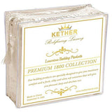 KETHER Luxury Hotel Collection Double Brushed Microfiber - 1800 Series - Twin Size Sheet Set with 15 Inch Deep Pocket (Solid White) - 3 Piece Set - Wrinkle Free, Stain Resistant Bed Sheet Set