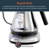 COSORI Electric Gooseneck Kettle with 5 Variable Presets, Pour Over Coffee Kettle & Tea Kettle, 100% Stainless Steel Inner Lid & Bottom, 1200 Watt Quick Heating, 0.8L, Matte Black