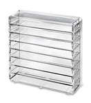 byAlegory Acrylic Medium Eyeshadow Palette Makeup Organizer W/ Removable Dividers Designed To Stand & Lay Flat | 8 Space Organization Container Storage - Fits Standard Size Palettes - Clear