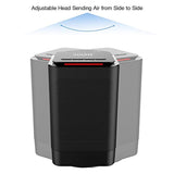 DOUHE Personal Space Heater, 2-In-1 PTC 950W/450W Fan Heater, Electric Table Heater for Small Room with Over Heat Protection (BLACK)