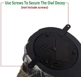 Redeo Solar Powered Owl Decoy Scarecrow Bird Repellent with Flashing Eyes & Scary Sound & Rotating Head, 10-16 ft Motion Activated - Animal Repeller Deter Birds, Squirrels & Mice and More