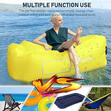 Inflatable Lounger Air Sofa Pouch Inflatable Couch Air Chair Hammock with Pillow Portable Waterproof Anti-Air Leaking for Outdoor Camping Hiking Travel Pool Beach Picnic Backyard Lakeside Christmas