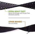 Bolux Dog Leash Traffic Control Dual Padded Handle Heavy Duty 3M Reflective 5ft Long Training Leash Lead Greater Control Safety Training Perfect for Large Medium Dogs