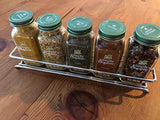 Unum Chrome Wall-Mount/Cabinet Door Spice Rack (x4) – Single Tier Hanging Spice Organizers/Racks for Pantry, Kitchen Wall/Cupboard, Over Stove, and Closet Door Storage – 11 3/8"L x 3"D x 2"H