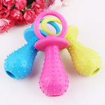 GlobalDeal Mini Bite Resistant Bell Shape Rubber Pacifier Pet Dog Puppy Molar Chew Training Toy -1pc Random Color Direct