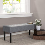 Zinus Memory Foam Tufted Upholstered Bed Bench