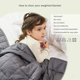 Weighted Idea Cool Weighted Blanket | 12 lbs | 48''x78'' | Cotton | Grey | for Adult Woman and Man