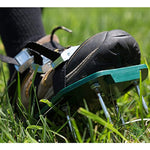 Punchau Lawn Aerator Shoes w/Metal Buckles and 3 Straps - Heavy Duty Spiked Sandals for Aerating Your Lawn or Yard