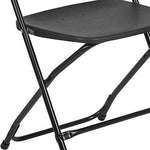 Flash Furniture 10 Pk. HERCULES Series 650 lb. Capacity Premium White Plastic Folding Chair