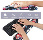 Mouse Pad with Wrist Support and Keyboard Wrist Rest Pad Set,Ergonomic Mouse Pads for Computers Laptop,Non-Slip Comfortable Mousepad w/Raised Memory Foam for Easy Typing Pain Relief (Eiffel Tower)