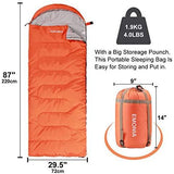 EMONIA Camping Sleeping Bag, 3 Season Waterproof Outdoor Hiking Backpacking Sleeping Bag Perfect for Traveling,Lightweight Portable Envelope Sleeping Bags