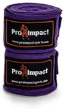 Pro Impact Mexican Style Boxing Handwraps 180" with Closure – Elastic Hand & Wrist Support for Muay Thai Kickboxing Training Gym Workout or MMA for Men & Women - 1 Pair