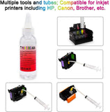 Printhead Cleaner for Inkjet Printers Brother HP Officejet 8610 8600 8620 6600 5520 6500 6700 Canon Pro 10 Pro 100 MX922 Brother MG7120 MG6320, Liquid Printers Head Cleaning Kit Solution 100ml / 3.4oz