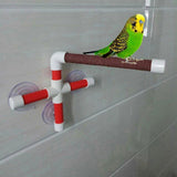 Hypeety Portable Suction Cup Bird Window and Shower Perch Toy for Bird Parrot Macaw Cockatoo African Greys Budgies Parakeet Bath Perch Toy