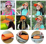 ICOLOR Sun Cap Sun Flap Hats Outdoor 360°Sun UPF 50+ Women Lady Wide Brim Cap Visor Hats UV Protection Summer Sun Hats
