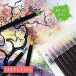 24+2pcs Pastel Markers/Drawing Pens for Artists - Brush Lettering Pens with Blending Markers/Watercolor Brush Markers for Color Painting - Brush Tip, Art Pens and Markers/Pastel Art Supplies