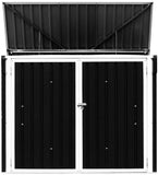 Goplus Horizontal Storage Shed Outdoor, Multi-function Storage Cabinet for Garden Yard Lawn, 6x3FT