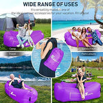 Inflatable Lounger Air Sofa Pouch Inflatable Couch Air Chair Hammock with Pillow Portable Waterproof Anti-Air Leaking for Outdoor Camping Hiking Travel Pool Beach Picnic Backyard Lakeside Christmas