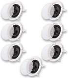 Acoustic Audio CS-IC83 in Ceiling 8" Home Theater 7 Speaker Set 3 Way 2450 Watt CS-IC83-7S