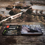 Mossy Oak Hunting Field Dressing Kit - Fixed Blade Full Tang Handle Portable Butcher Game Processor Set