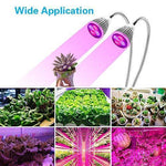 LED Grow Light 50W Full Spectrum Dual Head Desk Clip Grow Lamp with 360 Degree Flexible Gooseneck and Separated Switch Light for Home Potted Plant, Indoor Garden Greenhouse Hydroponics