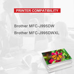 Starink Compatible Ink Cartridge Replacement for Brother LC3033 LC3033XXL Work for MFC-J995DW Printer BK/C/M/Y