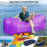 Inflatable Lounger Air Sofa Pouch Inflatable Couch Air Chair Hammock with Pillow Portable Waterproof Anti-Air Leaking for Outdoor Camping Hiking Travel Pool Beach Picnic Backyard Lakeside Christmas