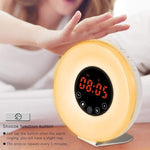 LBell Wake Up Light Alarm Clock, [2018 Upgraded] Digital Alarm Clock with Sunrise Simulation, 7 Colors Night Light, 6 Nature Sounds, FM Radio for Bedrooms and Heavy Sleepers