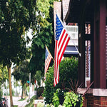 JSDOIN [EverStrong Series American US Flag 4x6 Foot Heavy Duty Nylon - Embroidered Stars and Sewn Stripes - 4 Rows of Lock Stitching - USA Banner Flags with Brass Grommets 4 X 6 Ft