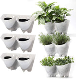 Worth Watering Indoor Outdoor Vertical Wall Hangers with Pots Included Wall Plant Hangers Each Wall Mounted Hanging Pot has 3 Pockets 36 Total Pockets