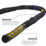 POWER GUIDANCE Battle Rope, 1.5/2 Inch Diameter Poly Dacron 30, 40, 50Ft Length Exercise Equipment for Home Gym & Outdoor Workout, Battle Rope Anchor Included