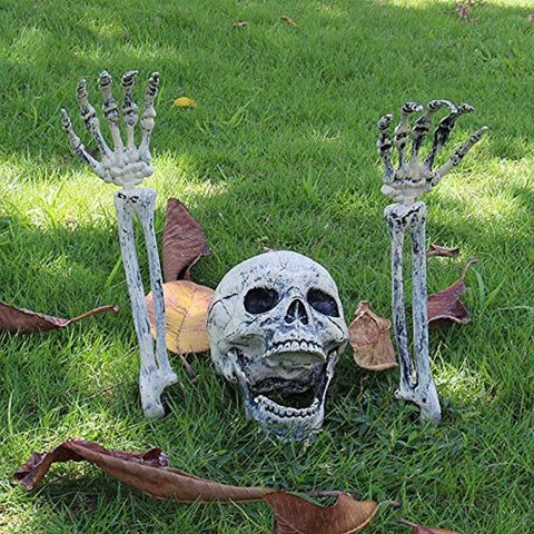 AISENO Realistic Skeleton Stakes Halloween Decorations for Lawn Stakes Garden Halloween Skeleton Decoration