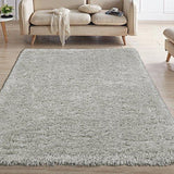 Ottomanson Flokati Collection Faux Sheepskin Shag Runner Rug, 2'7"X5', Red