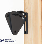 SMARTSTANDARD Sliding Barn Door Bottom Adjustable Floor Guide Roller, Black, Smoothly and Quietly, Easy to Install (2 Rollers) 2PCS