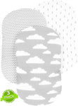 Bassinet Sheet Set | Cradle Fitted Sheets for Bassinet Mattress/Pads | Super Soft Jersey Knit Cotton | 3 Pack | 150 GSM |