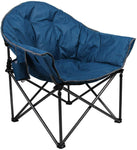 Camping World Reclining Folding Oversized Moon Saucer Chair with Cup Holder for Camping, Hiking - Saucer Support 500 LBS