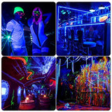 9 LED Black Light, Gohyo 27W LED UV Bar Glow in the Dark Party Supplies for Christmas Blacklight Party Birthday Wedding Stage Lighting, Material Metal Iron