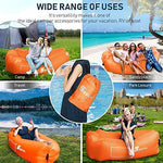 Inflatable Lounger Air Sofa Pouch Inflatable Couch Air Chair Hammock with Pillow Portable Waterproof Anti-Air Leaking for Outdoor Camping Hiking Travel Pool Beach Picnic Backyard Lakeside Christmas