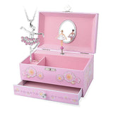 Ballerina Music Jewelry Box with Melody is "Swan Lake" Pink