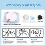 50Pcs Disposable Face Ma-sks Filter Pad 3-Layers Breathable Filter Protective Filter Mouth Ma-sk Replacement Pad for Adult Kid by ISAMANNER