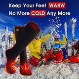 Electric Battery Heated Socks for Women Men,Winter Rechargeable Thermal Heat Socks Kit,Battery Powered Electric Heated Ski Bike Motorcycle Warm Socks Foot Warmer,Winter Sports Outdoor Thermo Socks,M/L