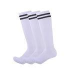 Kids Knee High Long Soccer Socks Cotton Compression Sport Team Socks 3/4 Pack