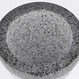 SZUAH Solid Granite Mortar and Pestle Set, Natural Excellent Granite Grinder Set, for Spices, Seasonings, Pastes, Pesto and Guacamole (6", 2 Cup Capacity)